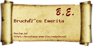 Bruchács Emerita névjegykártya